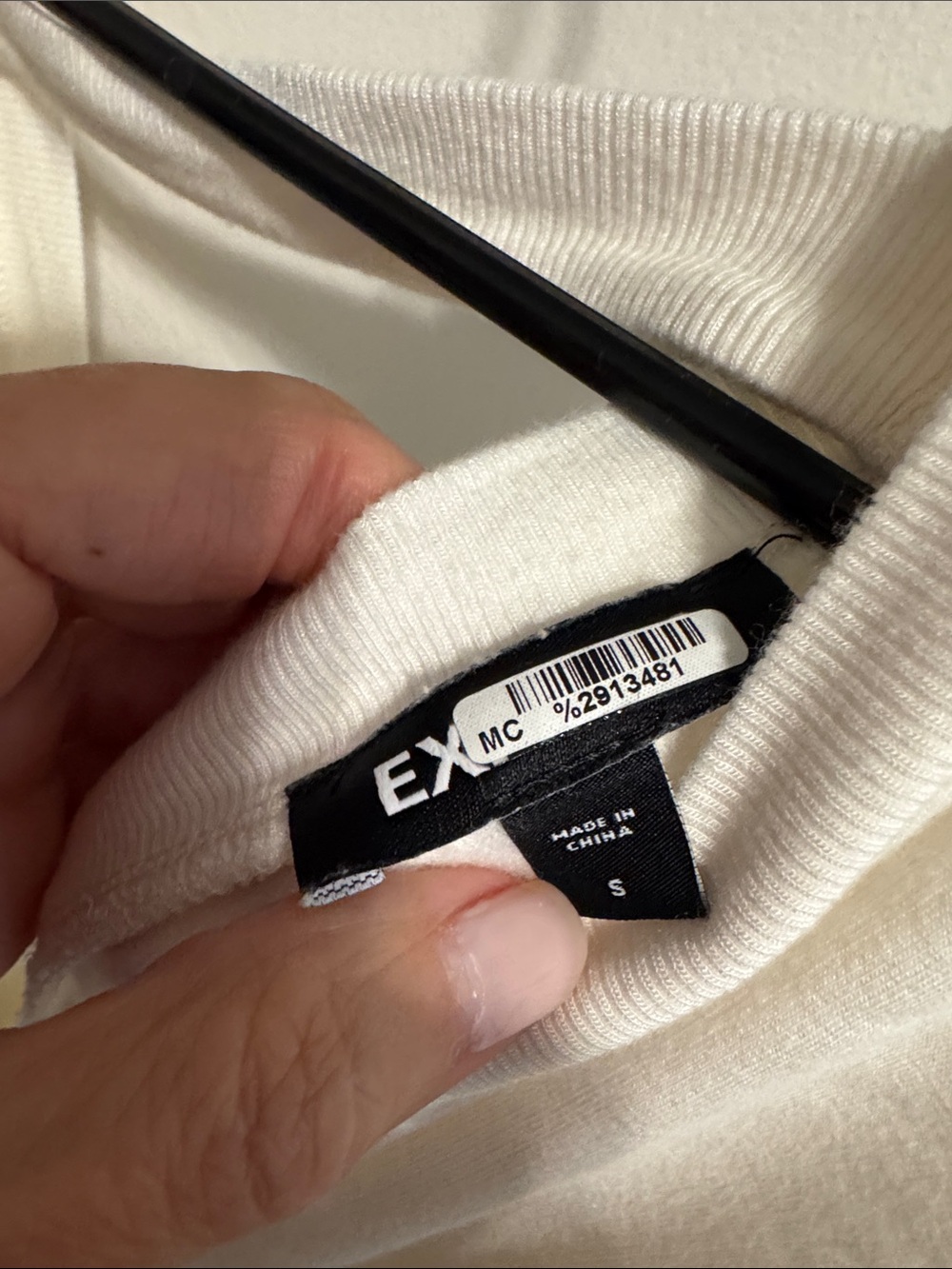 Express Cream Wrap-Front Sweatshirt - Picture 4 of 4